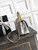 Chanel AS2215 Mini Flap Bag with Top Handle calfskin diamante gold metal Silver