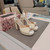 Jimmy Choo Sacaria Platform 120 White Satin Platform Sandals with All-Over Pearl Embellishment