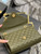 YSL 600195 Envelope Small In Quilted Grain De Poudre Embossed Leather Dark Green