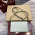 Gucci GG Emblem wallet with leather strap 820688 Biege & Green