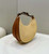 Fendi 8BR799 Fendigraphy Medium Natural Raffia and Brown leather bag