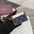 Gucci GG Emblem card case with strap 819121 Navy Blue & Brown