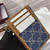 Gucci GG Emblem card case with strap 819121 Navy Blue & Brown