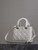 Dior M0565 Medium Lady Dior Bag White Graphic Cannage Calfskin