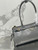 Prada 1BA426 Medium leather handbag Gray