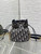 Dior S2374 30 Montaigne Mini Bucket Bag with Drawstring Blue Dior Oblique Jacquard
