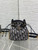 Dior S2374 30 Montaigne Mini Bucket Bag with Drawstring Blue Dior Oblique Jacquard