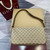 Gucci 860787 Gucci Half Horsebit Medium Shoulder Bag Beige GG canvas