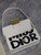 Dior M2610UZCJ_M911 Miss Dior Flap Bag White and Black Miss Dior Graffiti Printed
