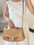Fendi 8BR828AS7AF1QD0 Baguette Chain Large Black leather bag 8669 Apricot