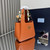 Prada 1BA349 Mini leather handbag Orange Gold