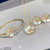 Chopard Rose Gold Bracelet 85A085-5802 Five Hearts Mother-of-Pearl White stone