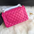 Chanel CF A01113 Classic Flap Bag in Lambskin Dark Pink