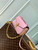 LV N85902 Louis Vuitton Pochette Métis East West Bag Ostrich leather Pink Glaze