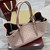 Gucci 815213 GG Emblem Large Tote Bag Light pink