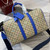 Gucci 834962 GG multicolor medium duffle bag Beige and dark brown