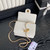 Chanel AS5218 Mini Flap Bag Grained Shiny Calfskin & Gold-Tone Metal White