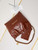 Chanel 22 AS3261 Handbag Shiny Calfskin Brown Gold