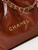 Chanel 22 AS3261 Handbag Shiny Calfskin Brown Gold