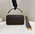 Fendi 8BR600 Baguette Medium Chocolate FF jacquard fabric bag