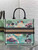 Dior M1286 Souvenir Large Dior Book Tote Natural Raffia  and Multicolor Embroidered M1136
