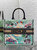 Dior M1286 Souvenir Large Dior Book Tote Natural Raffia  and Multicolor Embroidered M1136