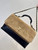 Chanel Large Flap Bag With Top Handle Suede Calfskin Shiny Lambskin AS5637 Brown