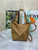 Loewe Mini Puzzle Fold tote in shiny calfskin A657V25X01 Brown
