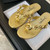 Chanel Women's Camellia Flip Flop Sandals Lambskin C92584