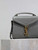 YSL 623930 Cassandra Mini Top Handle Bag In Grain De Poudre Embossed Leather Gray
