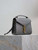YSL 623930 Cassandra Mini Top Handle Bag In Grain De Poudre Embossed Leather Gray