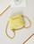 CHANEL 22 Mini Handbag Washed Canvas & Gold-Tone Metal AS3980 Yellow