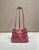 Prada 1BG586 Rose Red Small Prada Dada nappa leather bag