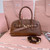 MiuMiu 5BB168 Aventure nappa leather top-handle Meduim bag Brown