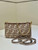 Fendi  8BS073 Baguette Pouch Gray denim-effect FF jacquard charm pouch with chain