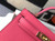 Hermes Kelly Bag Hermes 19CM Epsom Shoulder Mini Bag Dark pink 20472