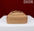 Dior Small Caro Bucket Bag Powder Brown Macrocannage Lambskin M3372