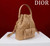 Dior Small Caro Bucket Bag Powder Brown Macrocannage Lambskin M3372
