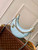 LV N85900 Louis Vuitton Loop Pm Ostrich leather Bag Blue Glaze