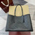 Gucci 815213 GG Emblem large tote bag Black leather