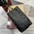 Gucci 815213 GG Emblem large tote bag Black leather