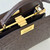Fendi 8BN327 Peekaboo ISeeU Small Dark Brown Ostrich leather bag