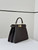 Fendi 8BN327 Peekaboo ISeeU Small Dark Brown Ostrich leather bag