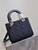 Dior M0565 Medium Lady Dior Bag Black Graphic canvas