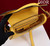 Dior M0455 Saddle Bag With Strap plain weave Yellow Calfskin M0456