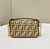 Fendi 8BS017  Baguette Mini Apricot denim-effect FF jacquard bag