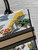 Dior M1286 Souvenir Large Dior Book Tote Natural Raffia and Multicolor Embroidered M1133
