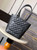 Chanel A98003 Vintage Large Bucket bag Black with Patent leather CC