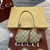 Gucci 820696 GG Emblem super mini shoulder bag Beige and Brown