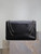 Yves Saint Laurent YSL 755857 Niki Large In Lambskin Leather Bag Black Elephant Pattern Silver Buckle